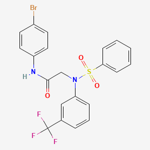 N-(4-Bromophenyl)-2-{N-[3-(trifluoromethyl)phenyl]benzenesulfonamido}acetamide