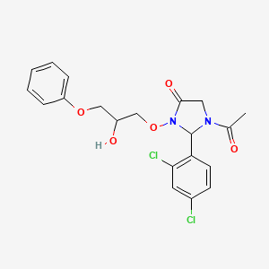 1-Acetyl-2-(2,4-dichlorophenyl)-3-(2-hydroxy-3-phenoxypropoxy)imidazolidin-4-one