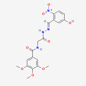 N-({N'-[(E)-(5-Hydroxy-2-nitrophenyl)methylidene]hydrazinecarbonyl}methyl)-3,4,5-trimethoxybenzamide