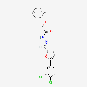 N'-[(E)-[5-(3,4-Dichlorophenyl)furan-2-YL]methylidene]-2-(2-methylphenoxy)acetohydrazide