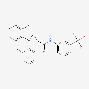 2,2-bis(2-methylphenyl)-N-[3-(trifluoromethyl)phenyl]cyclopropane-1-carboxamide