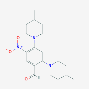 2,4-Bis(4-methylpiperidin-1-yl)-5-nitrobenzaldehyde