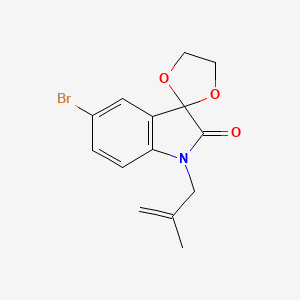 5'-Bromo-1'-(2-methylprop-2-enyl)spiro[1,3-dioxolane-2,3'-indole]-2'-one