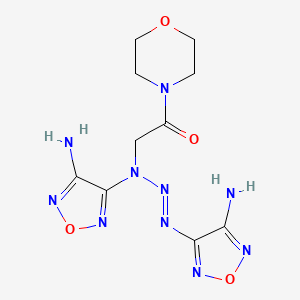 2-[(2E)-1,3-bis(4-amino-1,2,5-oxadiazol-3-yl)triaz-2-en-1-yl]-1-(morpholin-4-yl)ethanone