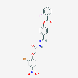 4-[(E)-{2-[(2-bromo-4-nitrophenoxy)acetyl]hydrazinylidene}methyl]phenyl 2-iodobenzoate