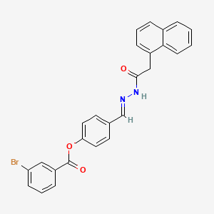 4-{(E)-[2-(naphthalen-1-ylacetyl)hydrazinylidene]methyl}phenyl 3-bromobenzoate