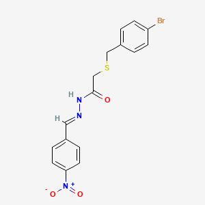 2-[(4-bromobenzyl)sulfanyl]-N'-[(E)-(4-nitrophenyl)methylidene]acetohydrazide