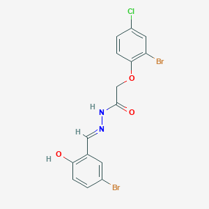 2-(2-bromo-4-chlorophenoxy)-N'-[(E)-(5-bromo-2-hydroxyphenyl)methylidene]acetohydrazide