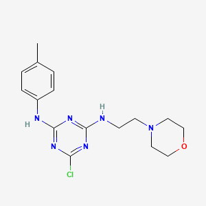 6-chloro-N-(4-methylphenyl)-N'-[2-(morpholin-4-yl)ethyl]-1,3,5-triazine-2,4-diamine