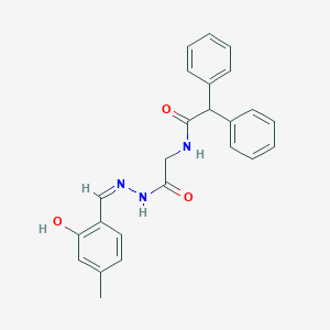 N-({N'-[(Z)-(2-Hydroxy-4-methylphenyl)methylidene]hydrazinecarbonyl}methyl)-2,2-diphenylacetamide