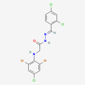 2-[(2,6-Dibromo-4-chlorophenyl)amino]-N'-[(E)-(2,4-dichlorophenyl)methylidene]acetohydrazide