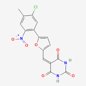 5-{[5-(5-Chloro-4-methyl-2-nitrophenyl)furan-2-YL]methylidene}-1,3-diazinane-2,4,6-trione