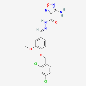 4-amino-N'-[(E)-{4-[(2,4-dichlorobenzyl)oxy]-3-methoxyphenyl}methylidene]-1,2,5-oxadiazole-3-carbohydrazide