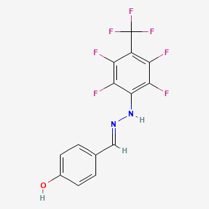 4-[(E)-{2-[2,3,5,6-tetrafluoro-4-(trifluoromethyl)phenyl]hydrazinylidene}methyl]phenol