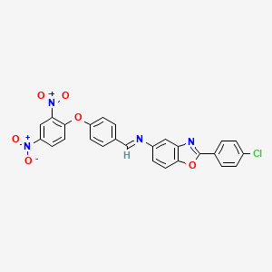 2-(4-chlorophenyl)-N-{(E)-[4-(2,4-dinitrophenoxy)phenyl]methylidene}-1,3-benzoxazol-5-amine