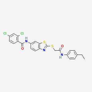 2,4-dichloro-N-[2-({2-[(4-ethylphenyl)amino]-2-oxoethyl}sulfanyl)-1,3-benzothiazol-6-yl]benzamide