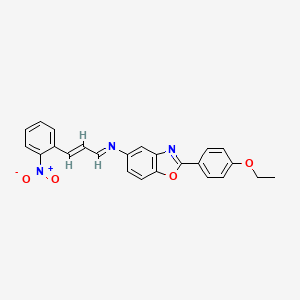 2-(4-ethoxyphenyl)-N-[(1E,2E)-3-(2-nitrophenyl)prop-2-en-1-ylidene]-1,3-benzoxazol-5-amine