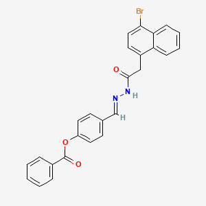 4-[(E)-{2-[(4-bromonaphthalen-1-yl)acetyl]hydrazinylidene}methyl]phenyl benzoate