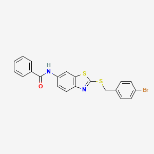 N-{2-[(4-bromobenzyl)sulfanyl]-1,3-benzothiazol-6-yl}benzamide