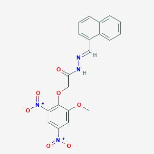 2-(2-methoxy-4,6-dinitrophenoxy)-N'-[(E)-naphthalen-1-ylmethylidene]acetohydrazide