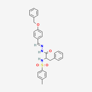 molecular formula C30H29N3O4S B11541906 N-(1-{N'-[(E)-[4-(Benzyloxy)phenyl]methylidene]hydrazinecarbonyl}-2-phenylethyl)-4-methylbenzene-1-sulfonamide 