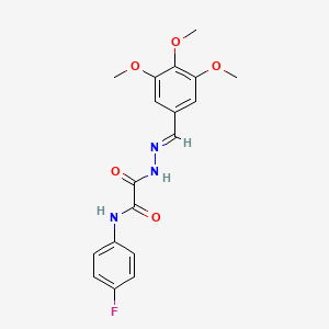 N-(4-Fluorophenyl)-2-oxo-2-(2-(3,4,5-trimethoxybenzylidene)hydrazino)acetamide