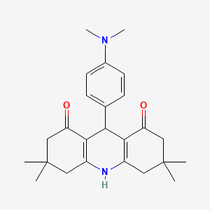 9-[4-(dimethylamino)phenyl]-3,3,6,6-tetramethyl-3,4,6,7,9,10-hexahydroacridine-1,8(2H,5H)-dione