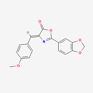 (4Z)-2-(1,3-benzodioxol-5-yl)-4-(4-methoxybenzylidene)-1,3-oxazol-5(4H)-one