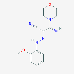 (2E)-3-imino-2-[(2-methoxyphenyl)hydrazono]-3-morpholin-4-ylpropanenitrile