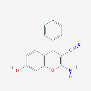 molecular formula C16H12N2O2 B11542023 2-Amino-7-hydroxy-4-phenyl-4H-chromene-3-carbonitrile CAS No. 111861-25-7