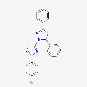 4-(4-bromophenyl)-2-(3,5-diphenyl-4,5-dihydro-1H-pyrazol-1-yl)-1,3-thiazole