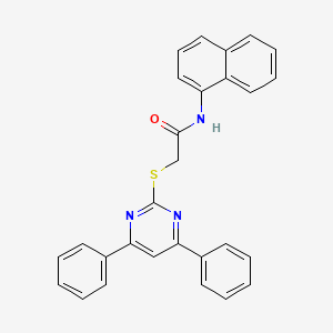 2-[(4,6-diphenylpyrimidin-2-yl)sulfanyl]-N-(naphthalen-1-yl)acetamide