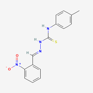 (2E)-N-(4-methylphenyl)-2-(2-nitrobenzylidene)hydrazinecarbothioamide