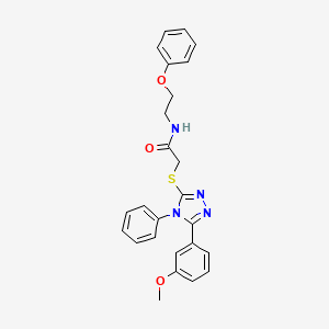 2-{[5-(3-methoxyphenyl)-4-phenyl-4H-1,2,4-triazol-3-yl]sulfanyl}-N-(2-phenoxyethyl)acetamide