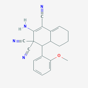 2-amino-4-(2-methoxyphenyl)-4a,5,6,7-tetrahydronaphthalene-1,3,3(4H)-tricarbonitrile