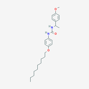 molecular formula C26H38N2O3 B11542116 1-[4-(Decyloxy)phenyl]-3-[1-(4-methoxyphenyl)ethyl]urea 