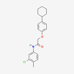 N-(3-chloro-4-methylphenyl)-2-(4-cyclohexylphenoxy)acetamide