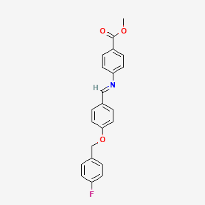 methyl 4-{[(E)-{4-[(4-fluorobenzyl)oxy]phenyl}methylidene]amino}benzoate