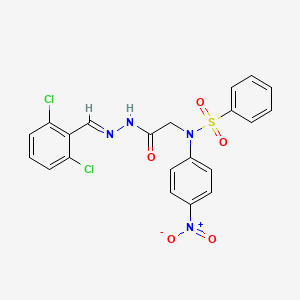 N-({N'-[(E)-(2,6-Dichlorophenyl)methylidene]hydrazinecarbonyl}methyl)-N-(4-nitrophenyl)benzenesulfonamide