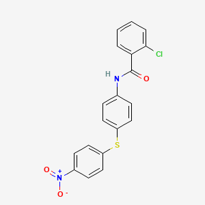 molecular formula C19H13ClN2O3S B11542225 2-chloro-N-{4-[(4-nitrophenyl)sulfanyl]phenyl}benzamide 