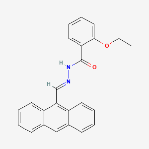 molecular formula C24H20N2O2 B11542371 N'-[(E)-anthracen-9-ylmethylidene]-2-ethoxybenzohydrazide 