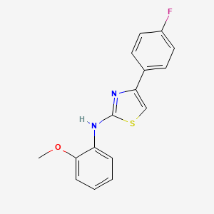 molecular formula C16H13FN2OS B11542372 4-(4-fluorophenyl)-N-(2-methoxyphenyl)-1,3-thiazol-2-amine CAS No. 61383-58-2