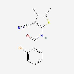 molecular formula C14H11BrN2OS B11542475 2-bromo-N-(3-cyano-4,5-dimethylthiophen-2-yl)benzamide 