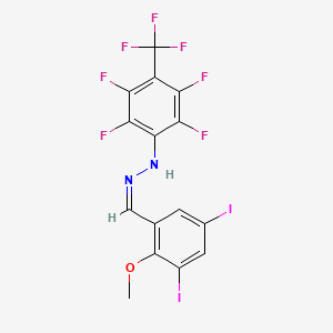 (1Z)-1-(3,5-diiodo-2-methoxybenzylidene)-2-[2,3,5,6-tetrafluoro-4-(trifluoromethyl)phenyl]hydrazine