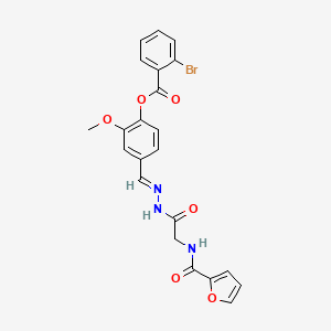 4-[(E)-({2-[(Furan-2-YL)formamido]acetamido}imino)methyl]-2-methoxyphenyl 2-bromobenzoate