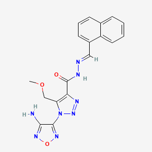 1-(4-amino-1,2,5-oxadiazol-3-yl)-5-(methoxymethyl)-N'-[(E)-naphthalen-1-ylmethylidene]-1H-1,2,3-triazole-4-carbohydrazide