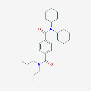 molecular formula C26H40N2O2 B11542612 N,N-dicyclohexyl-N',N'-dipropylbenzene-1,4-dicarboxamide 