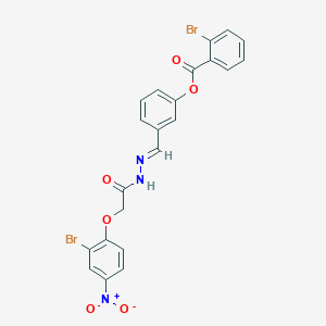 3-[(E)-{2-[(2-bromo-4-nitrophenoxy)acetyl]hydrazinylidene}methyl]phenyl 2-bromobenzoate