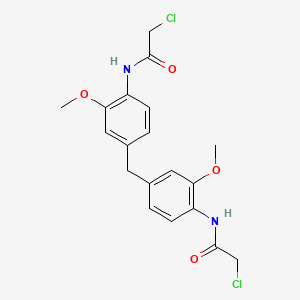 2-chloro-N-(4-{4-[(2-chloroacetyl)amino]-3-methoxybenzyl}-2-methoxyphenyl)acetamide