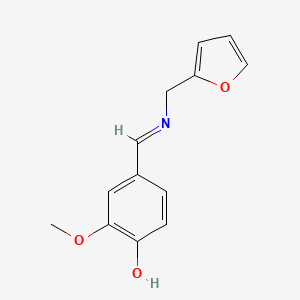 molecular formula C13H13NO3 B11542671 Phenol, 2-methoxy-4-(2-furfurylimino)methyl- 